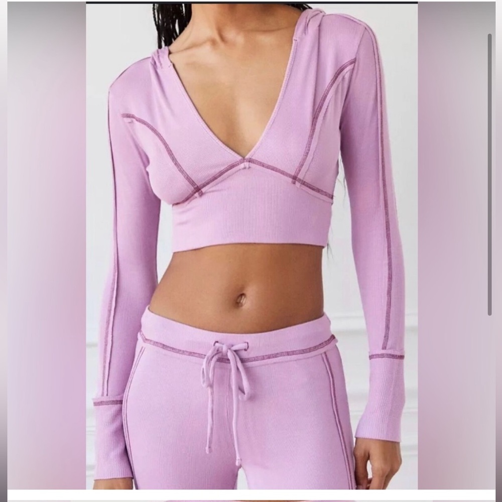 UO Out From Under Hooded Crop Top